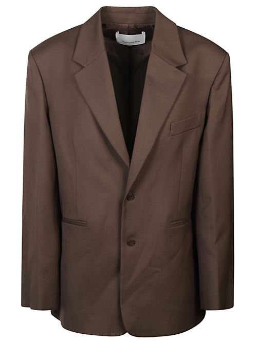Blazer marrone di THE FRANKIE SHOP caratterizzato dal modello oversize, spalle imbottite, monopetto e bottoni. THE FRANKIE SHOP | CROSBYBLFS21077215
